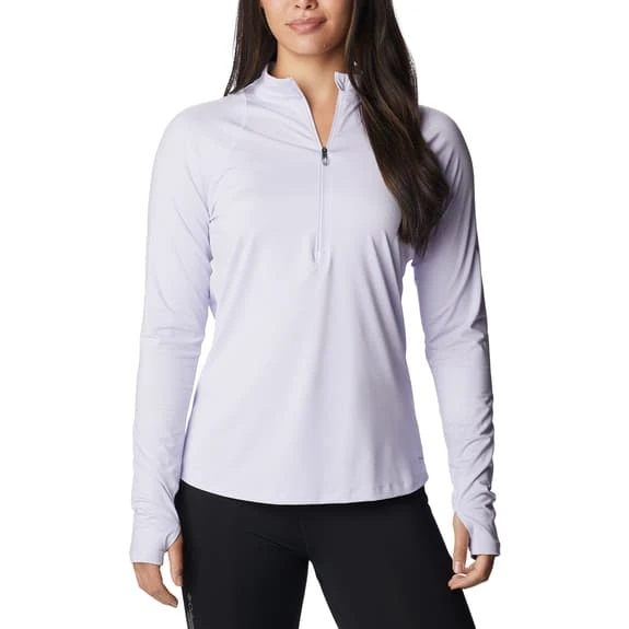 T-Shirt Columbia Endless Trail Half Zip Mesh Long Sleeve White Women 1 T-Shirt Columbia Endless Trail Half Zip Mesh Long Sleeve White Women