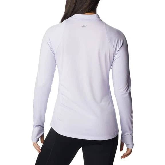 T-Shirt Columbia Endless Trail Half Zip Mesh Long Sleeve White Women 3 T-Shirt Columbia Endless Trail Half Zip Mesh Long Sleeve White Women - Image 3