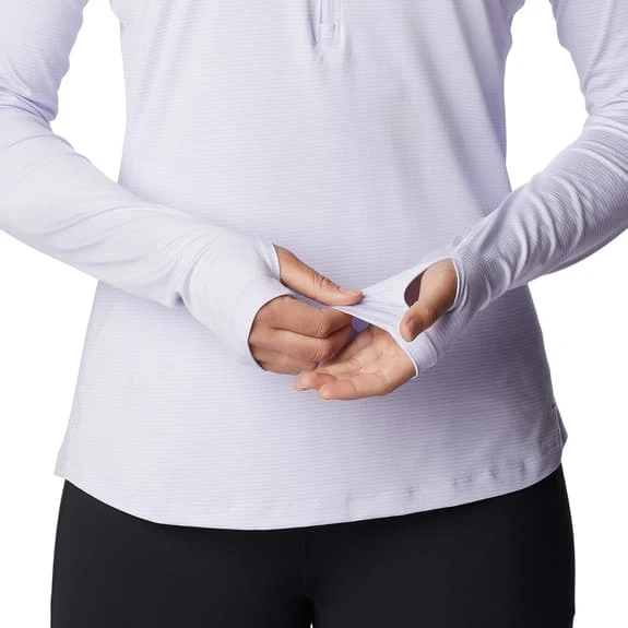 T-Shirt Columbia Endless Trail Half Zip Mesh Long Sleeve White Women 6 T-Shirt Columbia Endless Trail Half Zip Mesh Long Sleeve White Women - Image 6