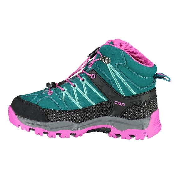 CMP Kids Rigel Mid WaterProof Boots Blue Green Pink Kids 2 CMP Kids Rigel Mid WaterProof Boots Blue Green Pink Kids - Image 2