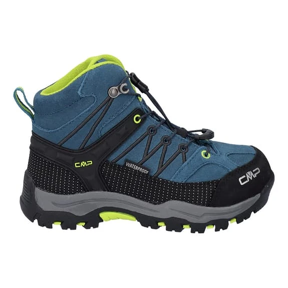 CMP Kids Rigel Mid WaterProof Boots Blue Black Yellow Junior 1 CMP Kids Rigel Mid WaterProof Boots Blue Black Yellow Junior