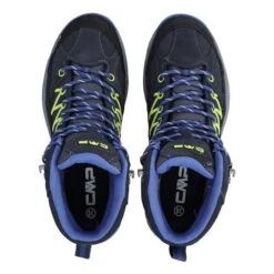 CMP Kids Rigel Mid WaterProof Boots Blue Black Fluorescent Green Junior 9 CMP Kids Rigel Mid WaterProof Boots Blue Black Fluorescent Green Junior -Nordis Camping Shop cmp 3q12944j 38nl 004