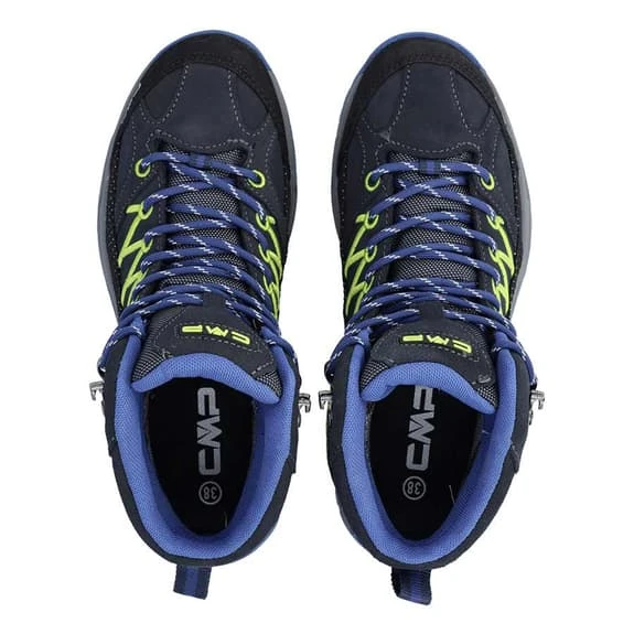CMP Kids Rigel Mid WaterProof Boots Blue Black Fluorescent Green Junior 4 CMP Kids Rigel Mid WaterProof Boots Blue Black Fluorescent Green Junior - Image 4