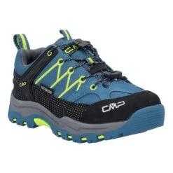 CMP Rigel Low WaterProof Trainers Blue Black Fluorescent Green Kids 11 CMP Rigel Low WaterProof Trainers Blue Black Fluorescent Green Kids -Nordis Camping Shop cmp 3q13244 18mm 006