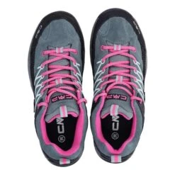 CMP Rigel Low WaterProof Trainers Blue Grey Pink Junior -Nordis Camping Shop cmp 3q13244j 14em 004