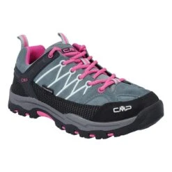 CMP Rigel Low WaterProof Trainers Blue Grey Pink Junior -Nordis Camping Shop cmp 3q13244j 14em 006