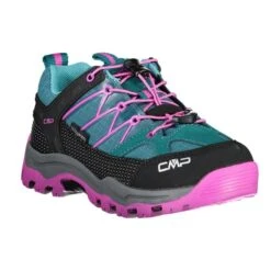 CMP Rigel Low Trekking Waterproof Shoes Blue Green Pink Kids
