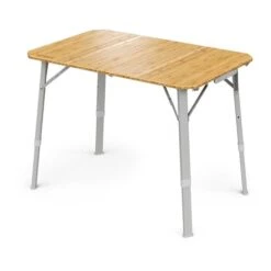 Dometic Compact Camp Folding Table Grey Wood Brown