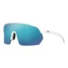 DPV Bora Lite Glasses Matte White With Blue Lenses