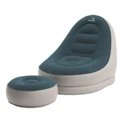 Inflatable Chair Easy Camp Comfy Lounge Set Grey Blue