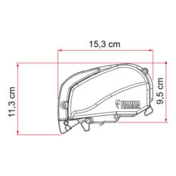 Fiamma F80s 3.2 M Awning Black Grey -Nordis Camping Shop fia 07831b01r 005