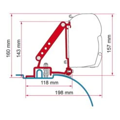 Fiamma Ducato/Jumper/Boxer High Roof >06 Kit Adapter Grey