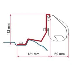 Fiamma Mercedes Viano/Marco Polo/Vito/V Class Kit Adapter Black