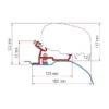 F80/F65s Fiamma Kit Ducato/Jumper/Boxer Awning Bracket