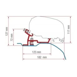 F80/F65s Fiamma Kit Ducato/Jumper/Boxer Awning Bracket