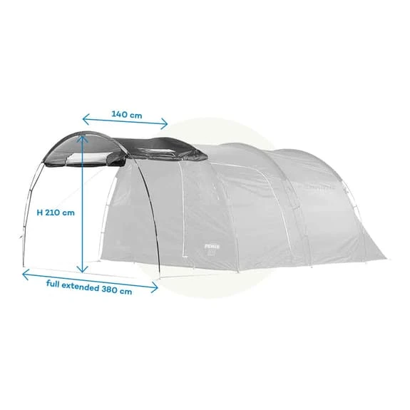 Ferrino Canopy 6 Places Tent Canopy Dark Grey 2 Ferrino Canopy 6 Places Tent Canopy Dark Grey - Image 2