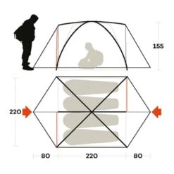 Ferrino Lhotse 4 Tent Dark Orange Light Orange 5 Ferrino Lhotse 4 Tent Dark Orange Light Orange -Nordis Camping Shop frn 99069laafr 003
