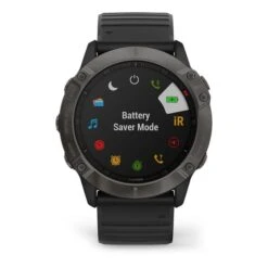 Garmin Fenix 6X Sapphire Charcoal Grey With Black Strap -Nordis Camping Shop ga 010 02157 11 003
