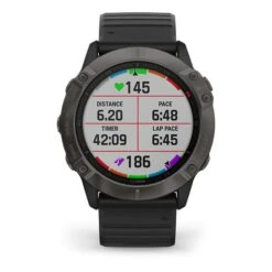 Garmin Fenix 6X Sapphire Charcoal Grey With Black Strap -Nordis Camping Shop ga 010 02157 11 004