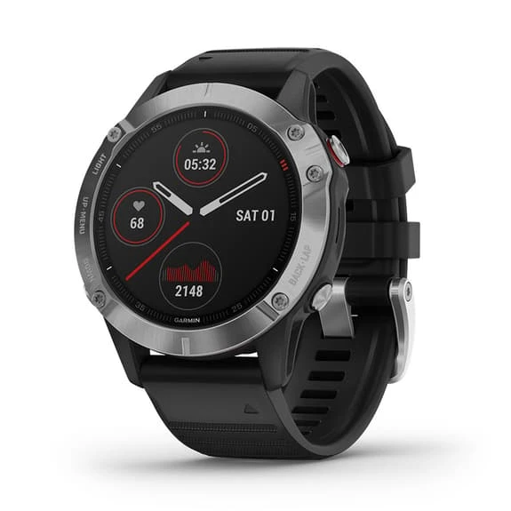 Garmin Fenix 6 Silver Black With Black Strap 1 Garmin Fenix 6 Silver Black With Black Strap