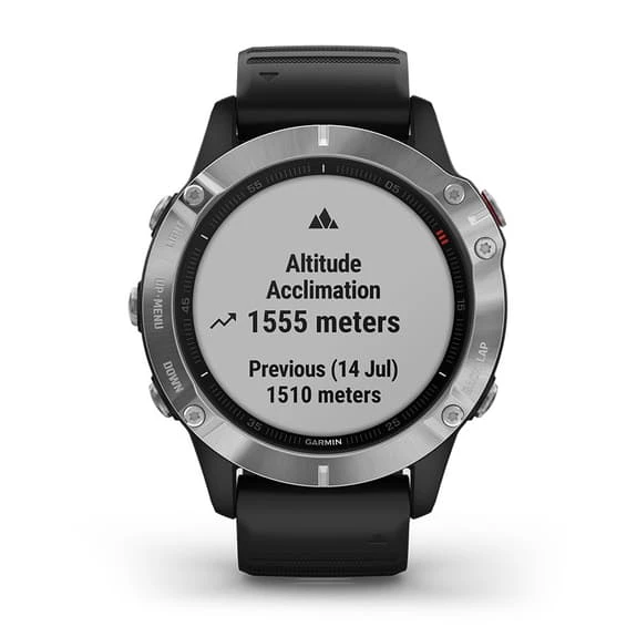 Garmin Fenix 6 Silver Black With Black Strap 3 Garmin Fenix 6 Silver Black With Black Strap - Image 3