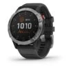 Garmin Fenix 6 Solar Silver With Black Strap