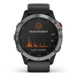 Garmin Fenix 6 Solar Silver With Black Strap -Nordis Camping Shop ga 010 02410 00 004