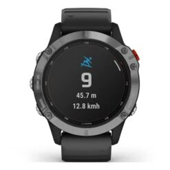 Garmin Fenix 6 Solar Silver With Black Strap -Nordis Camping Shop ga 010 02410 00 005