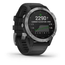 Garmin Fenix 6 Solar Silver With Black Strap -Nordis Camping Shop ga 010 02410 00 006