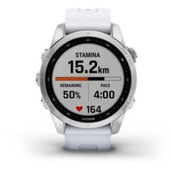 Garmin Fenix 7S Silver With White Strap -Nordis Camping Shop ga 010 02539 03 006