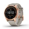 Garmin Fenix 7S Solar Pink Gold With White Strap