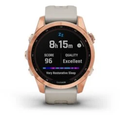 Garmin Fenix 7S Solar Pink Gold With White Strap -Nordis Camping Shop ga 010 02539 11 004