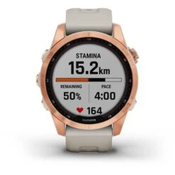 Garmin Fenix 7S Solar Pink Gold With White Strap -Nordis Camping Shop ga 010 02539 11 006