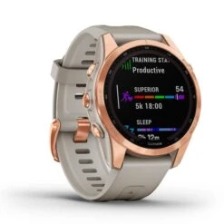 Garmin Fenix 7S Solar Pink Gold With White Strap -Nordis Camping Shop ga 010 02539 11 009