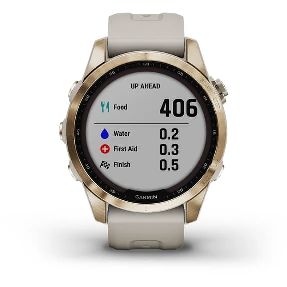 Garmin Fenix 7S Solar Sapphire Light Gold With Titanium White Strap 5 Garmin Fenix 7S Solar Sapphire Light Gold With Titanium White Strap - Image 5