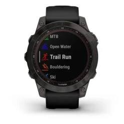 Garmin Fenix 7 Solar Sapphire Charcoal Grey With Black Strap -Nordis Camping Shop ga 010 02540 21 003