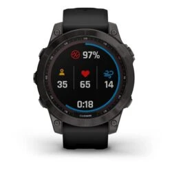 Garmin Fenix 7 Solar Sapphire Charcoal Grey With Black Strap -Nordis Camping Shop ga 010 02540 21 004