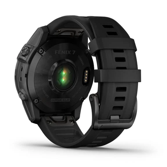 Garmin Fenix 7 Solar Sapphire Black Titanium With Black Strap 2 Garmin Fenix 7 Solar Sapphire Black Titanium With Black Strap - Image 2