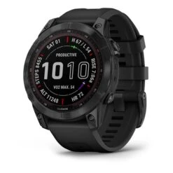 Garmin Fenix 7 Solar Sapphire Black Titanium With Black Strap