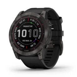Garmin Fenix 7X Solar Sapphire Charcoal Titanium Grey With Black Strap