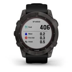Garmin Fenix 7X Solar Sapphire Charcoal Titanium Grey With Black Strap -Nordis Camping Shop ga 010 02541 11 011