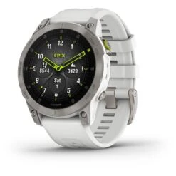 Garmin EPIX 2 Sapphire White Titanium With White Strap