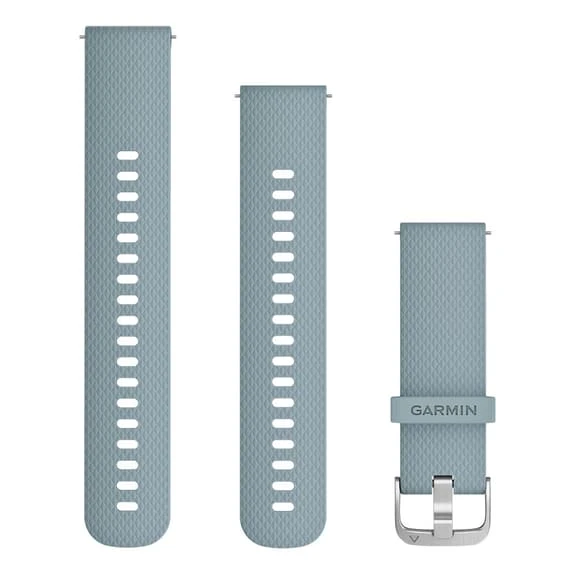 Garmin Silicone Strap For Vivomove HR Silver Blue 1 Garmin Silicone Strap For Vivomove HR Silver Blue