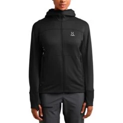 Haglöfs Betula Hooded Fleece Black Women -Nordis Camping Shop hg 605062 2c5 003