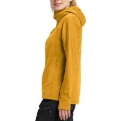 Haglöfs Betula Hooded Fleece Sunshine Yellow Women -Nordis Camping Shop hg 605062 4q4 005
