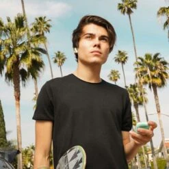 Happy Plugs Air 1 Go Headphones Green -Nordis Camping Shop hpy 1674 005