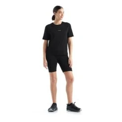 T-Shirt Icebreaker ZoneKnit Short Sleeve Black Women 8 T-Shirt Icebreaker ZoneKnit Short Sleeve Black Women -Nordis Camping Shop ib 0a59lj001 003