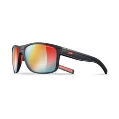 Julbo Renegade Black Red Sunglasses With Zebra Light Fire Photochromic Mirrored Lenses
