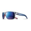 Julbo Renegade Glasses Bright Translucent Grey Blue With Blue Spectron 3 Polarized Lenses
