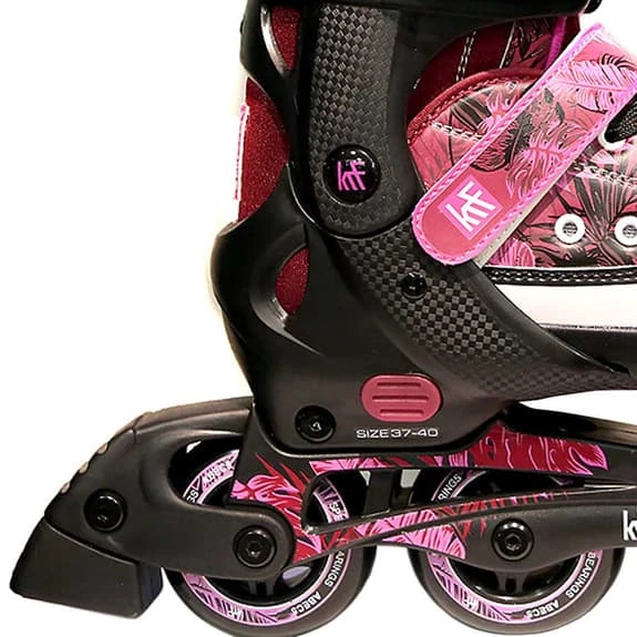 KRF Adjustable Jungle Inline Skates Pink Kids 3 KRF Adjustable Jungle Inline Skates Pink Kids - Image 3
